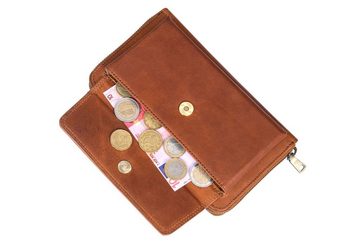 Benthill Geldbörse Damen Echt Leder Handyfach RFID Handgelenktasche Portemonnaie Groß, RFID-Schutz Kartenfächer Münzfach