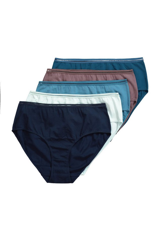 Ulla Popken Midislip Midislips 5er-Pack Häkelspitzen-Band