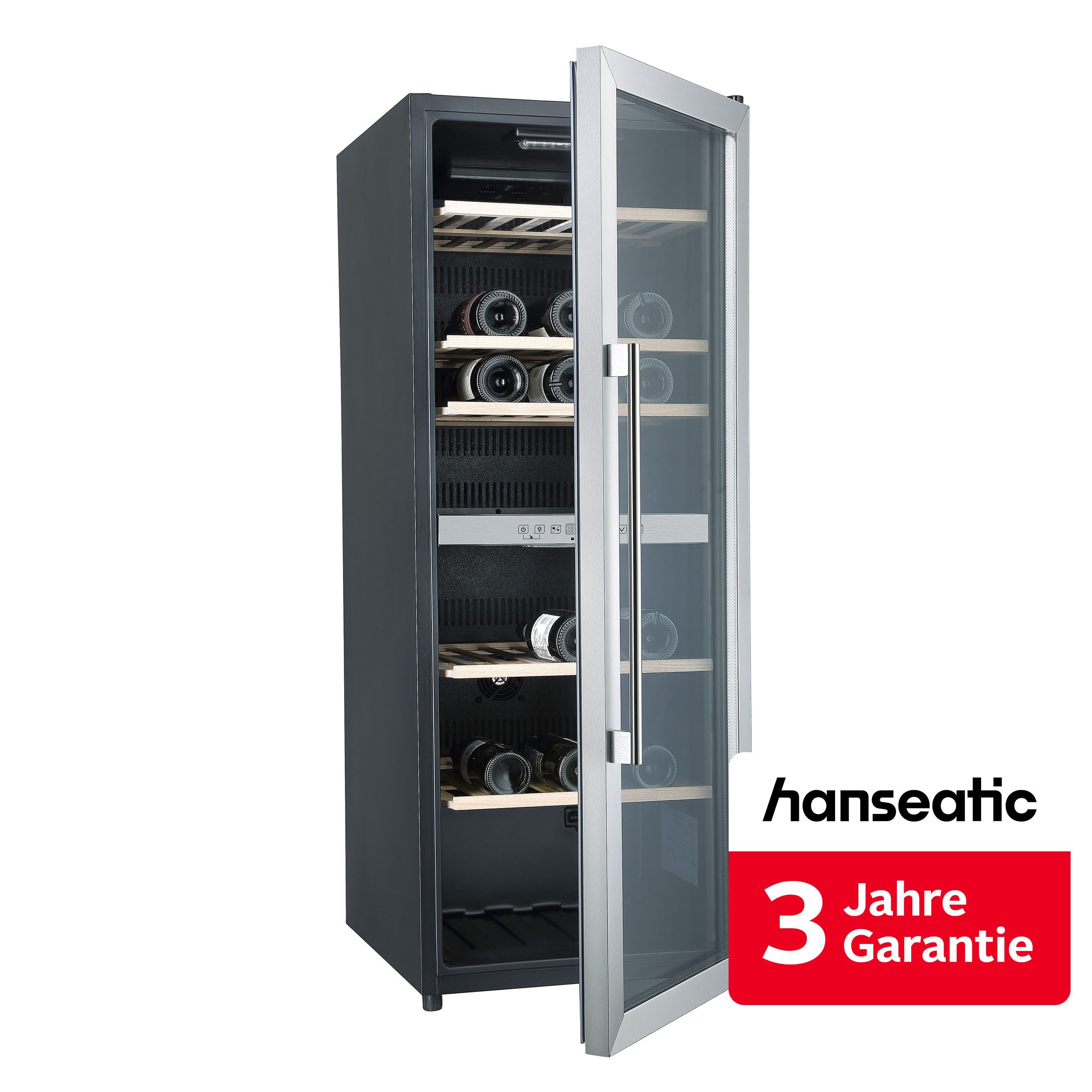 Hanseatic Weinkühlschrank HWC77FCIA, für 77 Standardflaschen á 0,75l,inkl. 3 Jahre Herstellergarantie