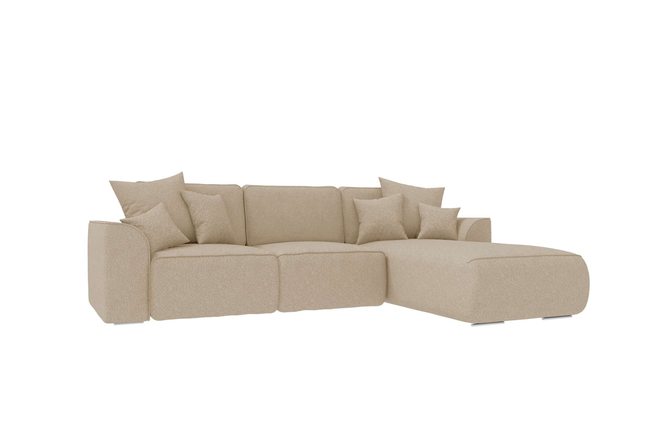 99rooms Ecksofa Gusto, Sofa L-Form, Eckcouch, mit Schlaffunktion, abnehmbaren Rückenkissen, Bezug-Strukturstoff NEVE