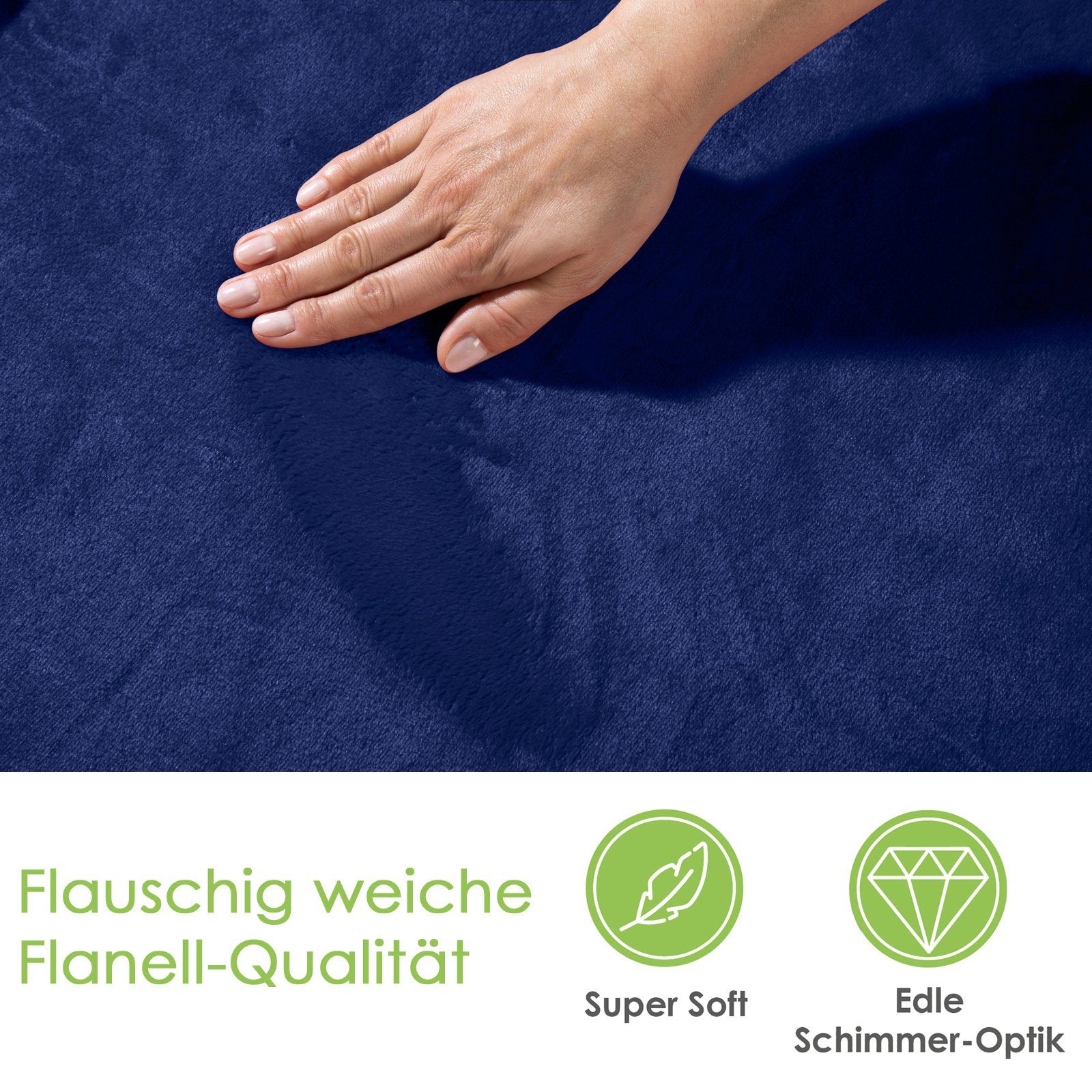 Wohndecke Premium Super Soft Flanell Kuscheldecke günstig online kaufen