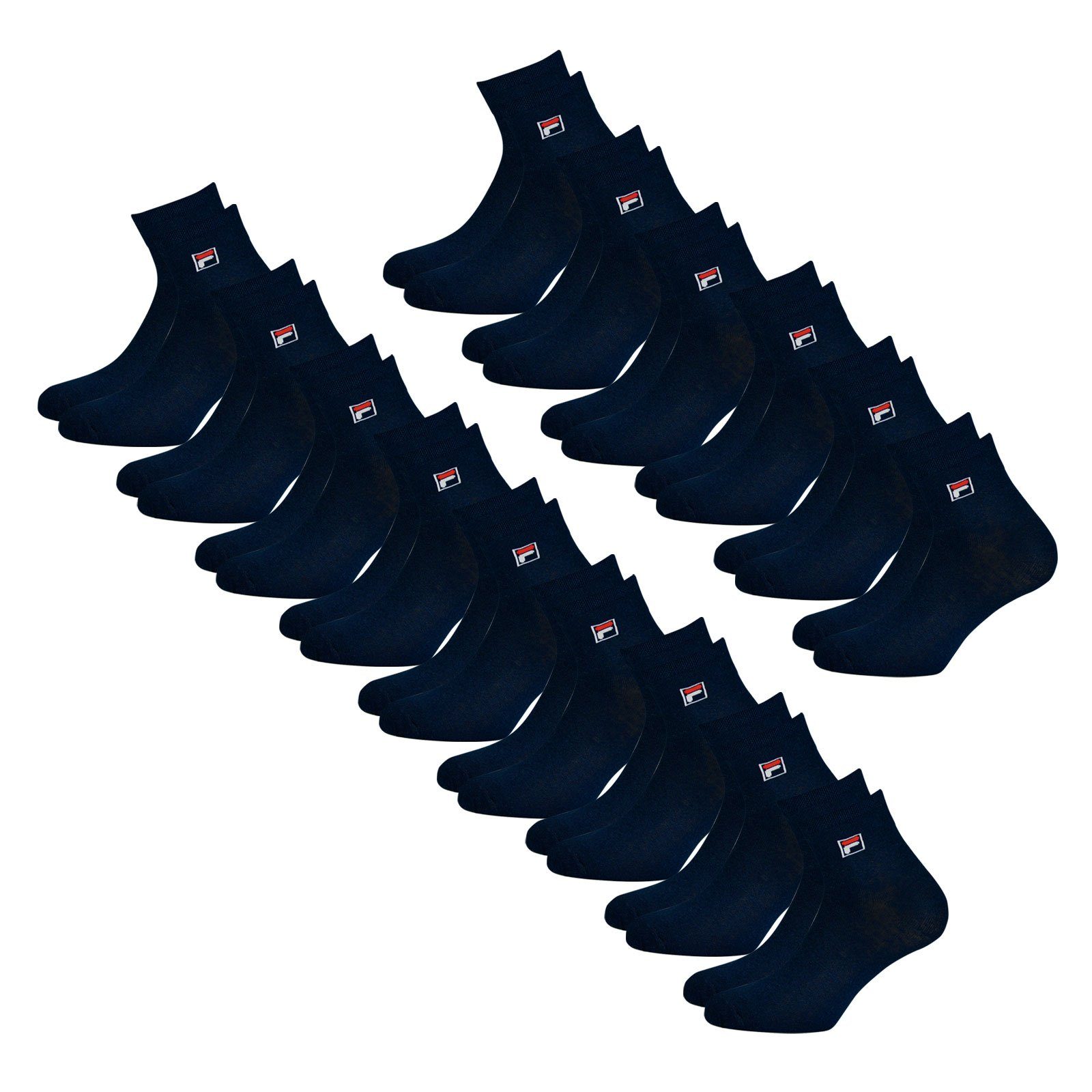 Fila Sportsocken Quarter Socken (15-Paar) mit elastischem Piquebund 321 navy