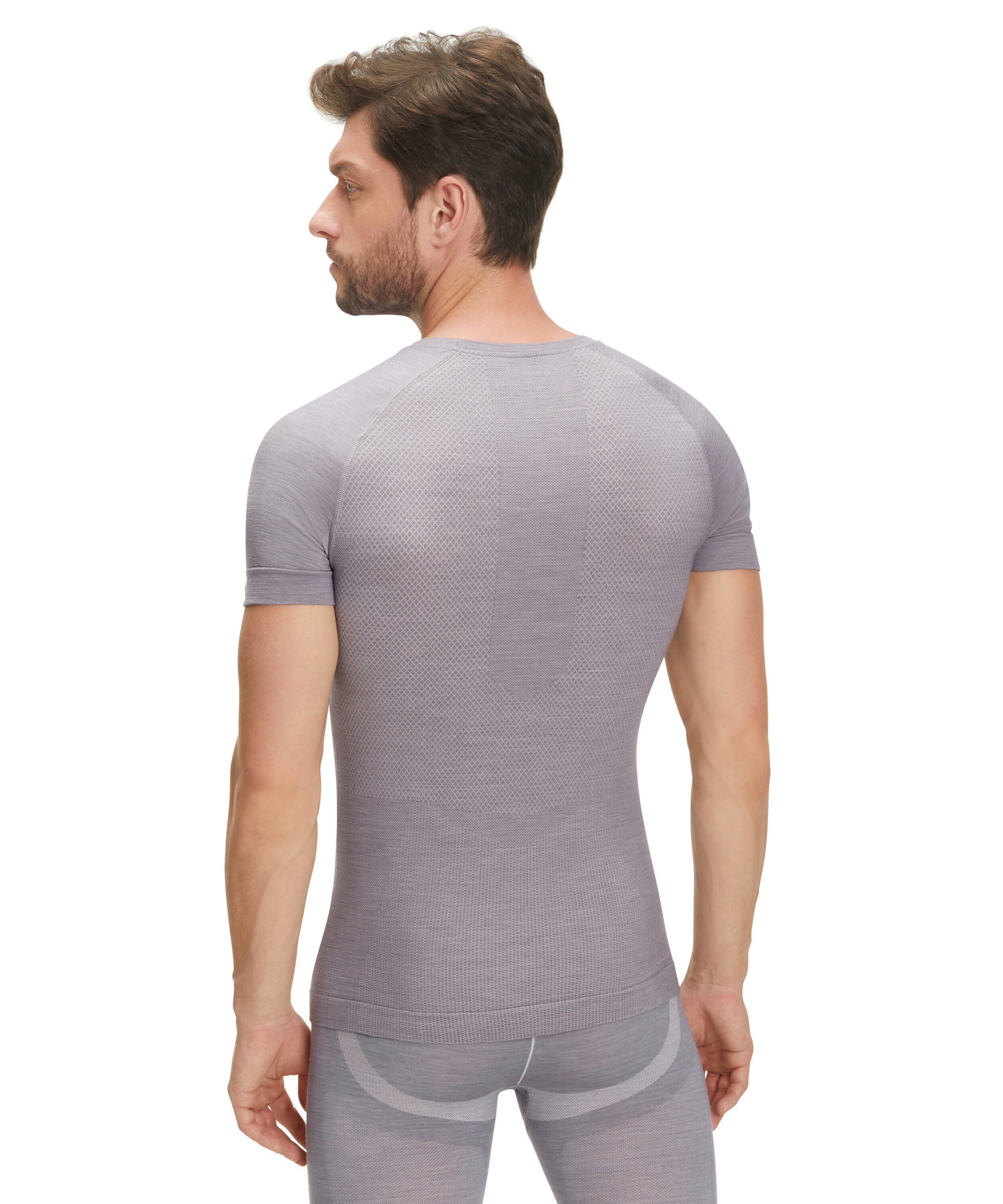 Merinowolle (3757) Wool-Tech grey-heather FALKE Funktionsshirt (1-tlg) mit feinster Light