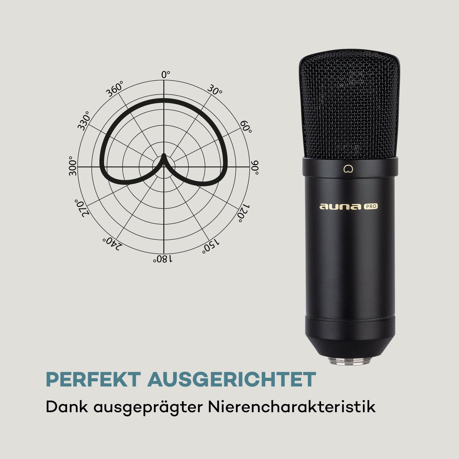Auna Mikrofon MIC-600 USB Kondensatormikrofon