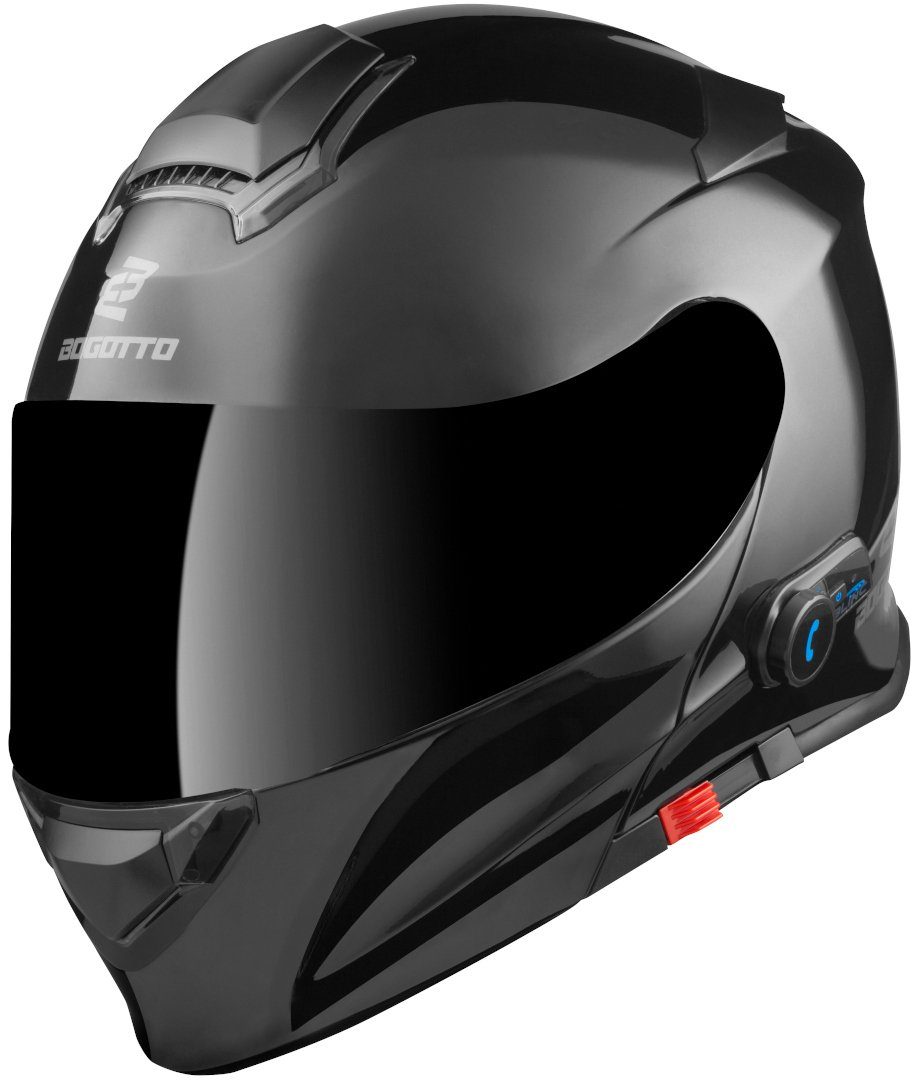 Bogotto Motorradhelm V271 BT Bluetooth Klapphelm, vorbereitet für Kommunikationssystem,integriertes Kommunikationss