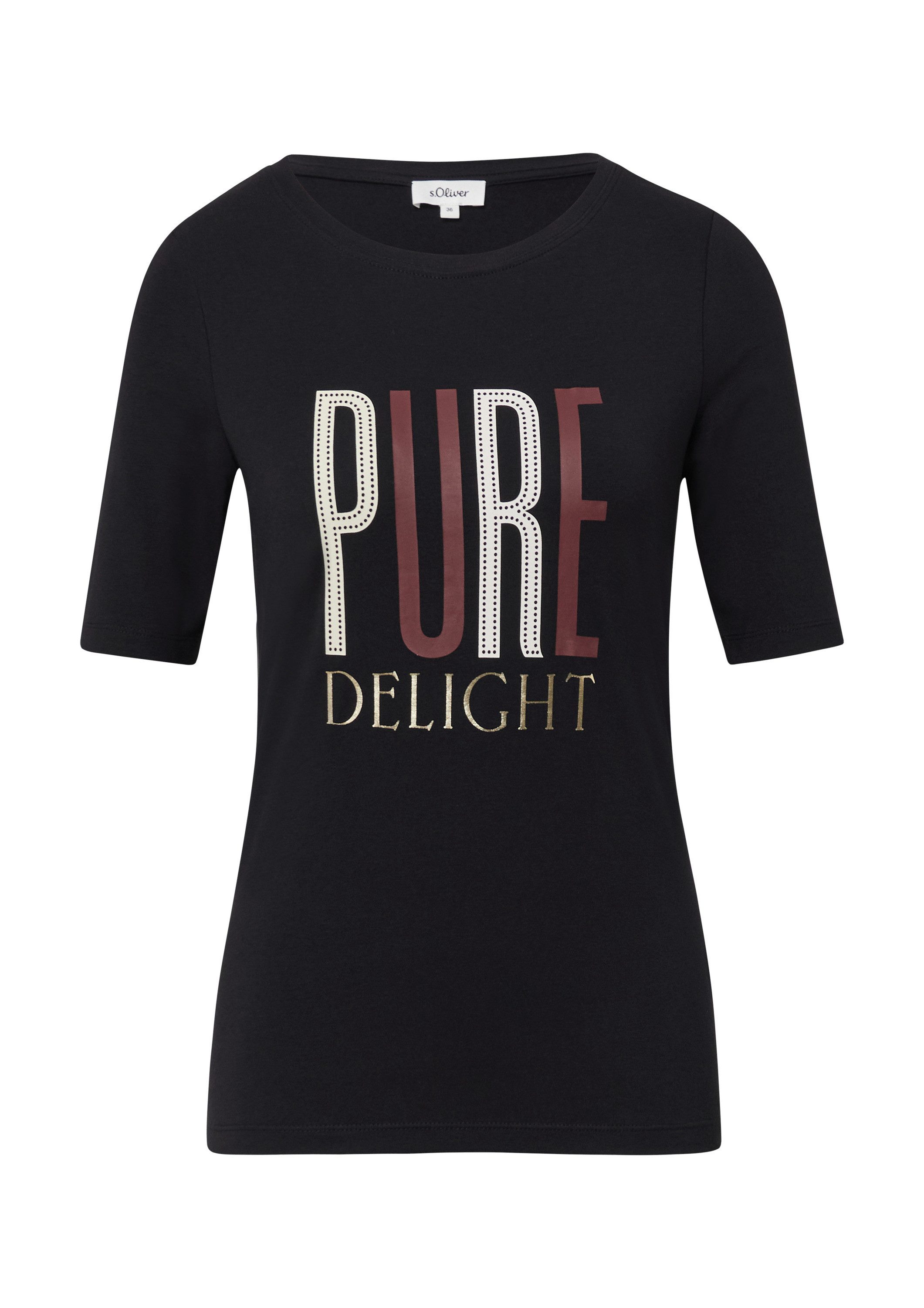 s.Oliver Kurzarmshirt T-Shirt Jersey-T-Shirt im Slim günstig online kaufen