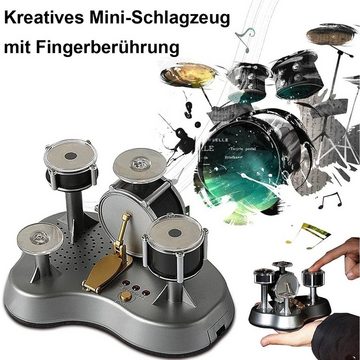 yozhiqu E-Drum Elektronisches Mini-Desktop-SchlagzeugFinger Touch Mini-Schlagzeug, 1-St., Trainiert die Hand- und Fußkoordination und fördert die Kreativität