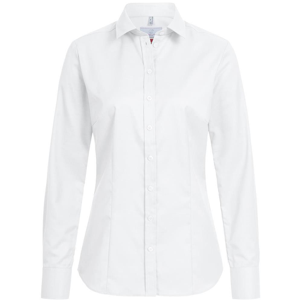 GREIFF Langarmbluse Greiff Modern with 37.5® Damen Bluse Langarm Kent Regular Fit Weiß