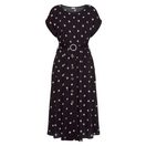 LASCANA Midikleid mit Punktedruck und Taschen, Blusenkleid (mit Gürtel) elegantes Sommerkleid aus Webware, Viskosekleid, Tupfenkleid, feminin