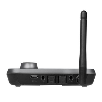 LogiLink Bluetooth 5.0 Audiosender und Empfänger Bluetooth-Adapter, Geräte mit Bluetooth ausstatten, 2 Kopfhörer koppeln, schwarz