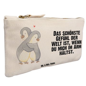 Mr. & Mrs. Panda Kosmetiktasche Größe S Klein Pinguine Kuscheln - Weiß - Geschenk, Stiftemäppchen, Sc (1-tlg), Einzigartige Motive