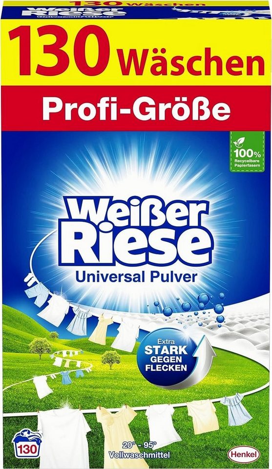 Pulver, x Riese (1 1er 130 Waschladungen) Vollwaschmittel Riese Pack Weißer Weißer Universal