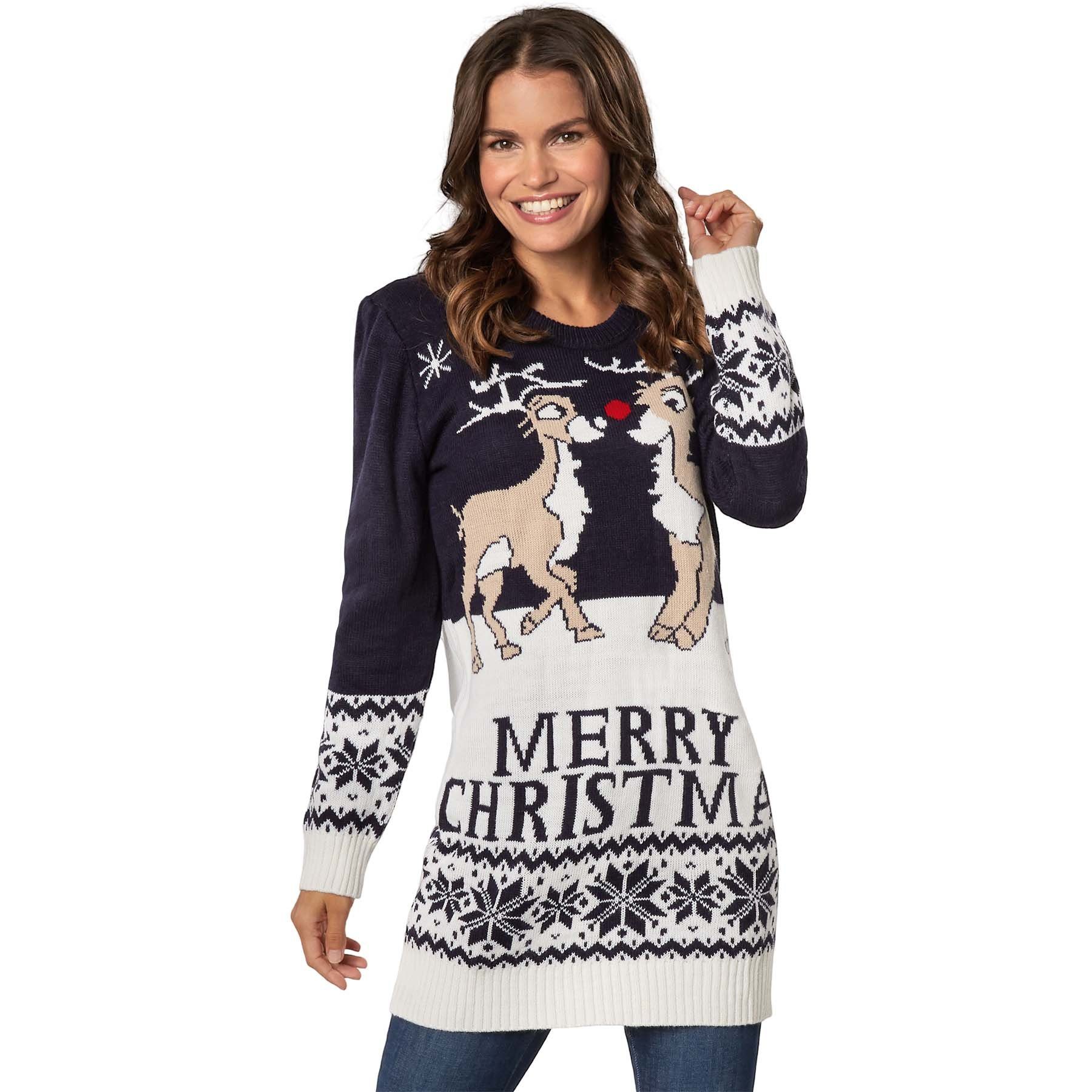 Christmas für Frauen Weihnachtspullover dressforfun Merry Weihnachtspullover