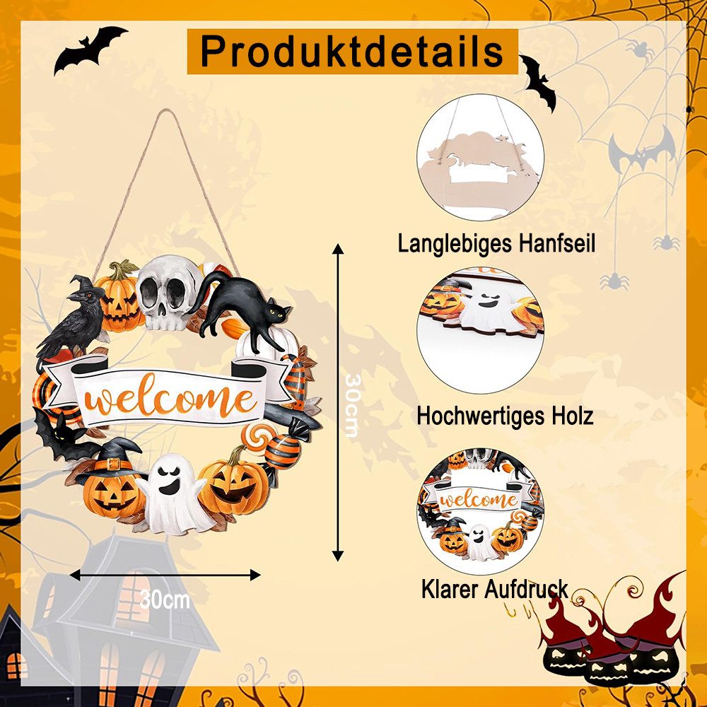 CLTYQ Hängedekoration Halloween Türschild Hängedekoration,Halloween Türschi günstig online kaufen