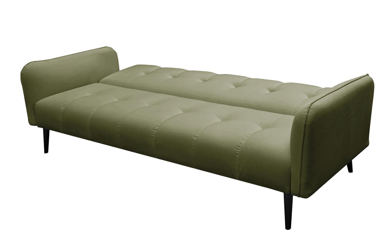 mit Olive Schlafsofa (salvador aus Veloursstoff, Sofa, mit Couch Rückenlehne, 3-stufige Schlaffunktion 10) wasserdichtem Beautysofa Klassische BASTIAN, automatische