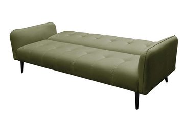 Beautysofa Schlafsofa BASTIAN, Klassische Sofa, Couch mit 3-stufige automatische Rückenlehne, aus wasserdichtem Veloursstoff, mit Schlaffunktion