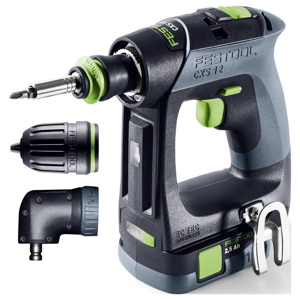 FESTOOL Akku-Schrauber CXS 12 2,5-Set Akku-Bohrschrauber 10.80 V 2.50 Ah inkl. Akku, inkl., inkl. Akku, inkl. Ladegerät