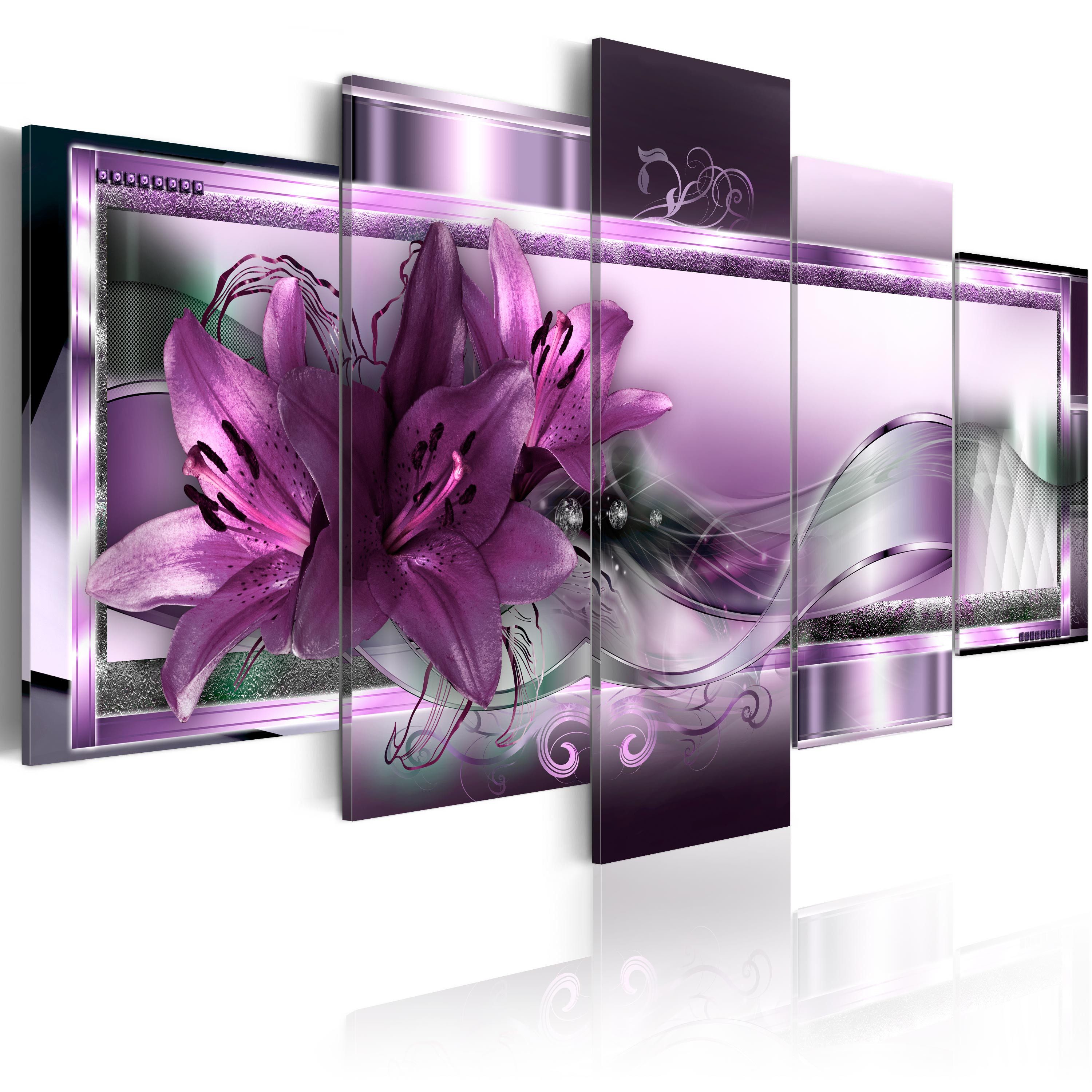 Artgeist Wandbild Purple Lilies