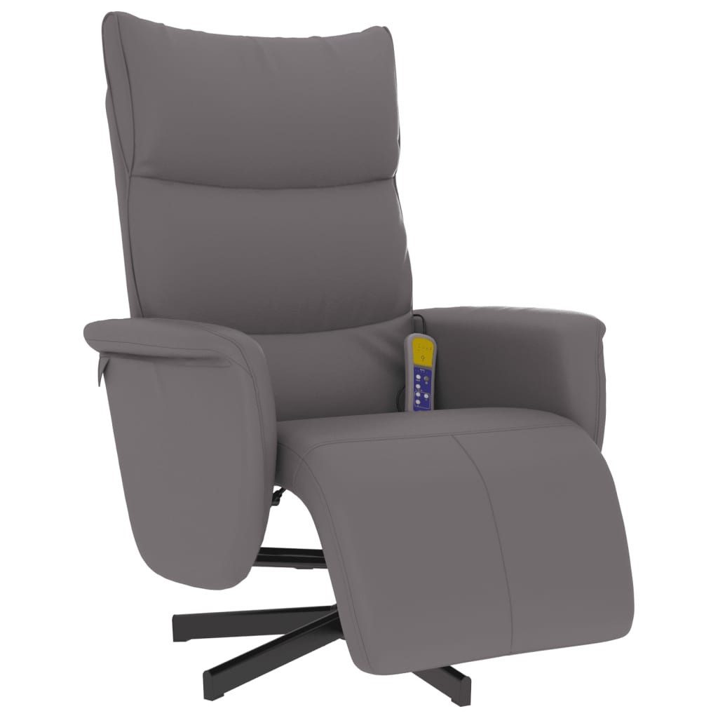 vidaXL Sessel Massagesessel mit Fußteil Grau günstig online kaufen