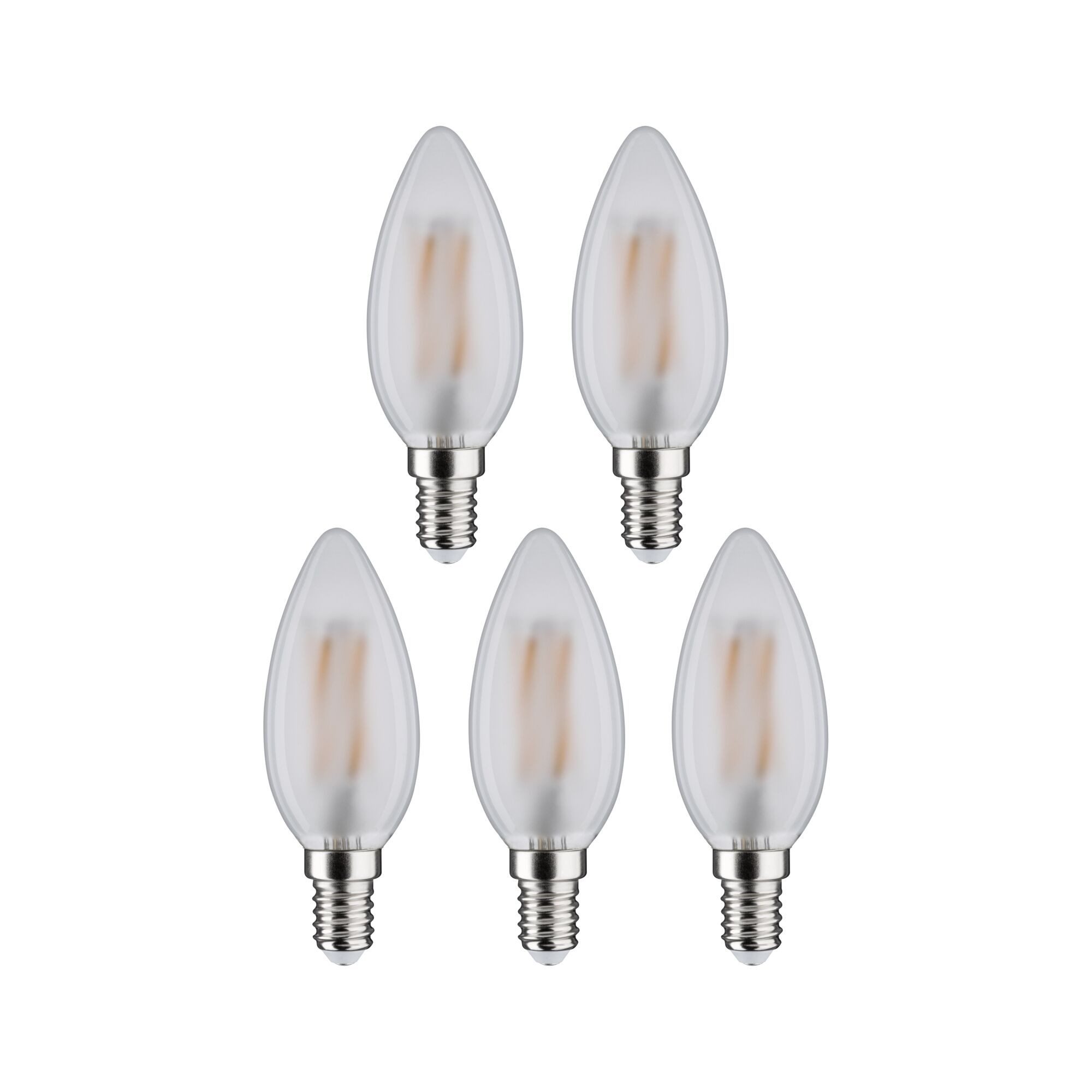 Paulmann LED-Leuchtmittel 5er Pack Kerze 470lm 2700K matt 230V, E14, 5 St., Warmweiß – Bild 3 von 5