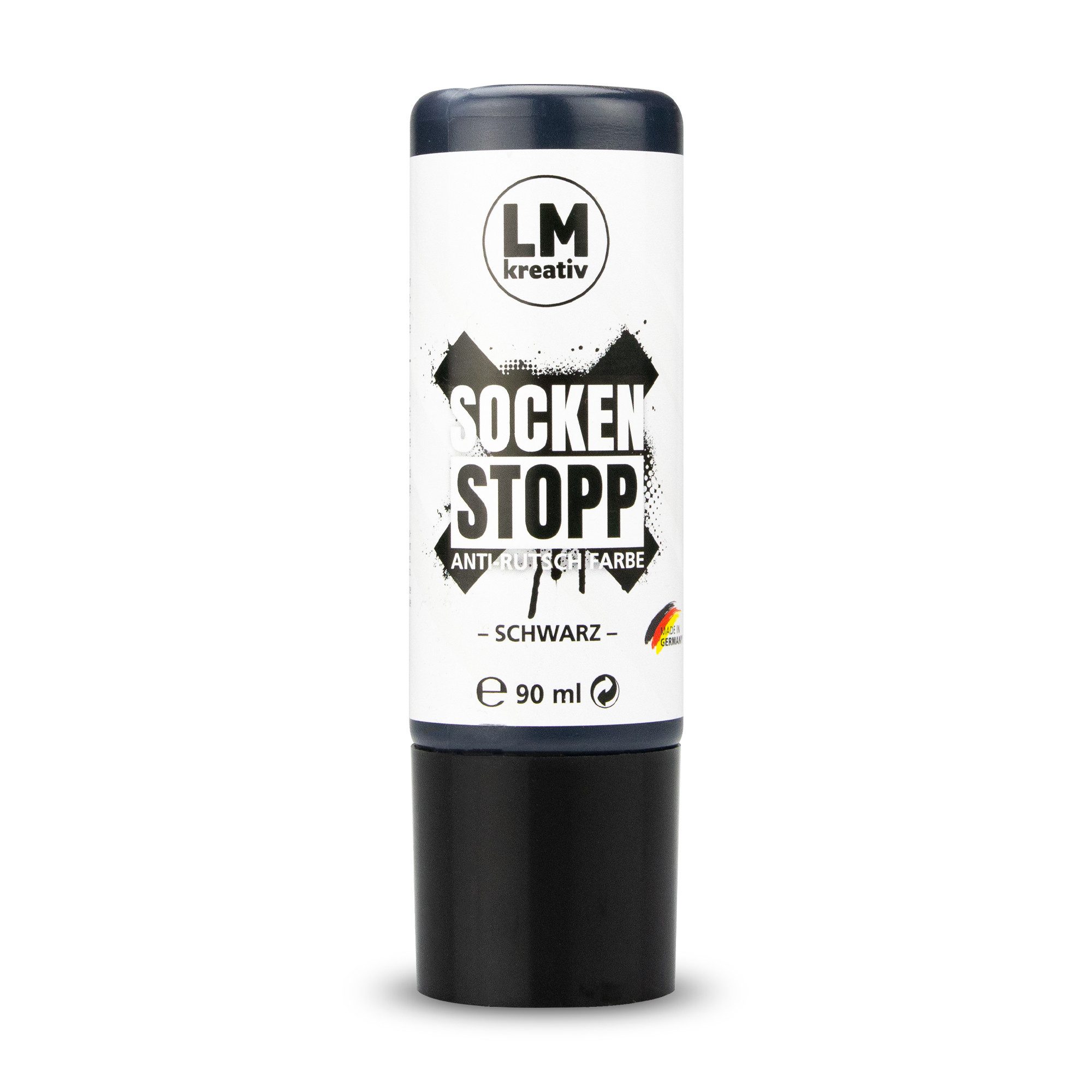 LM-Kreativ Bastelfarbe Socken Stopp Anti-Rutsch-Farbe für Socken, Teppiche und Textilien, wasserbasiert, latexfrei, geruchsneutral, waschbar bis 40 °C