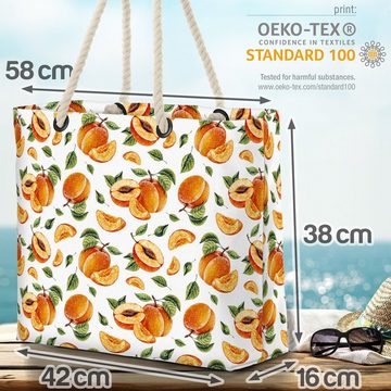 VOID Strandtasche (1-tlg), Aprikosen Obst Früchte Beach Bag Aprikose Pflanze Obst-Garten Pfirsich Sommer