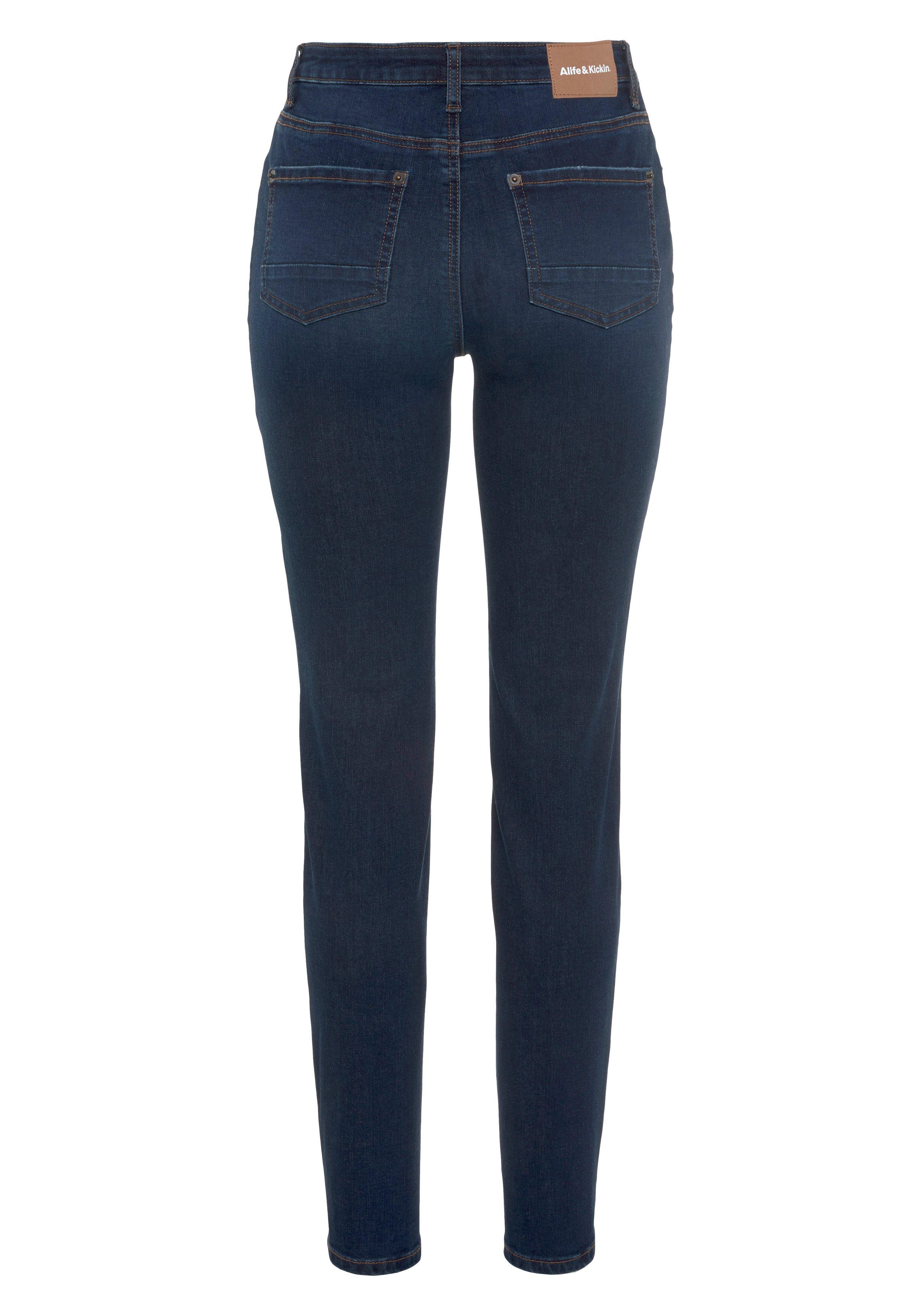 KOLLEKTION used blue NEUE NolaAK Slim-Fit & dark High-waist-Jeans Kickin Alife