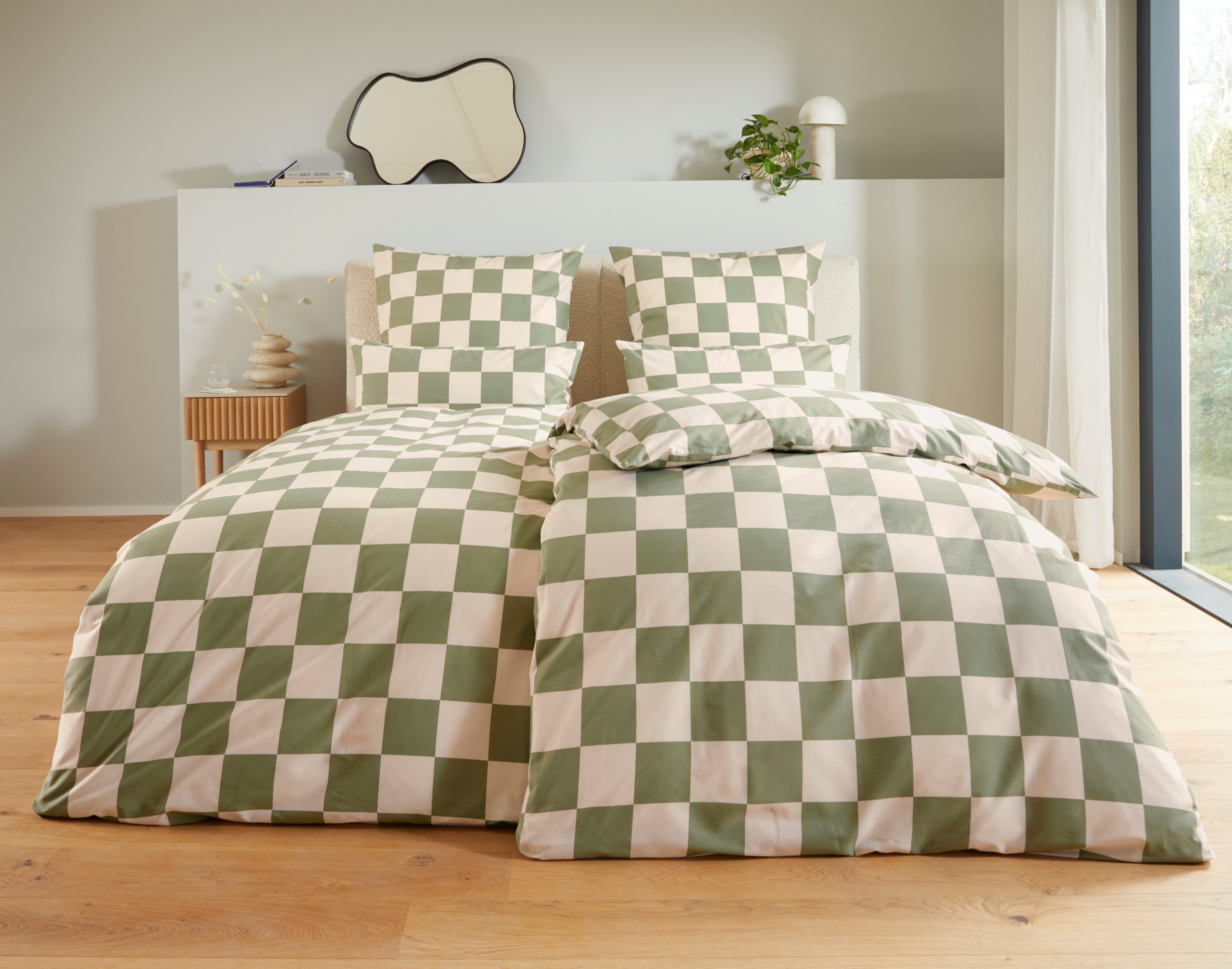 homsy by Ana Johnson Bettwäsche Chessley, Renforcé, 2 teilig, mit coolem Karo-Muster, ab Größe 135x200 cm, by Ana Johnson