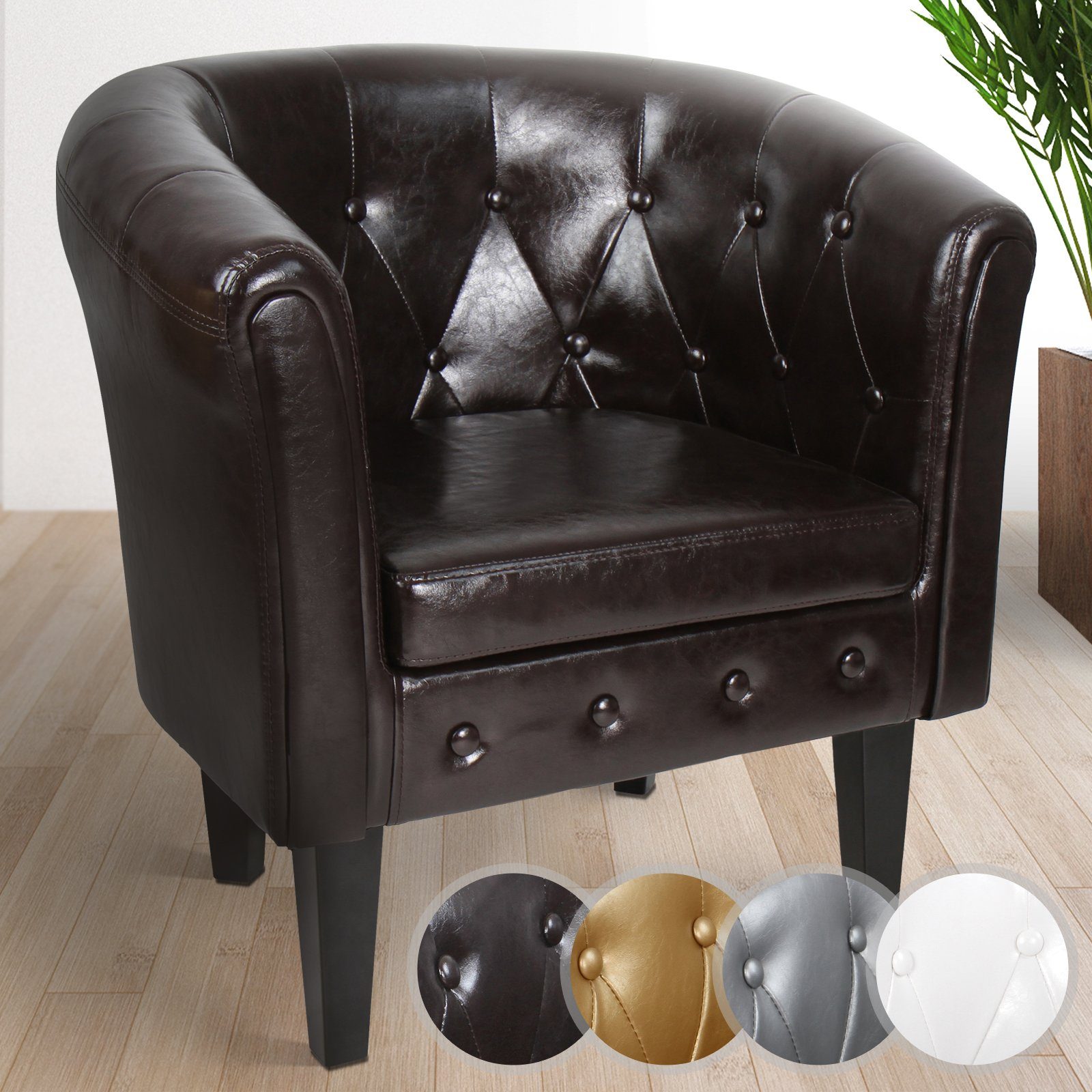 MIADOMODO Chesterfield-Sessel Chesterfield Sessel Loungesessel Clubsessel günstig online kaufen