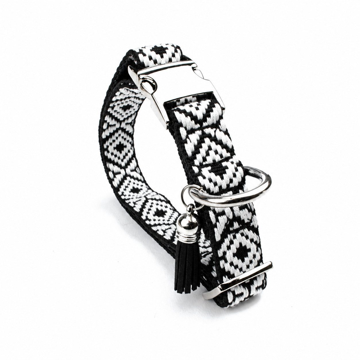 Tierluxe Hunde-Halsband Cappuccino, mit Ethno Muster