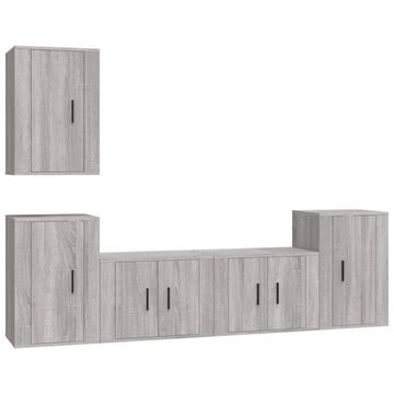 furnicato TV-Schrank 5-tlg. TV-Schrank-Set Grau Sonoma Holzwerkstoff