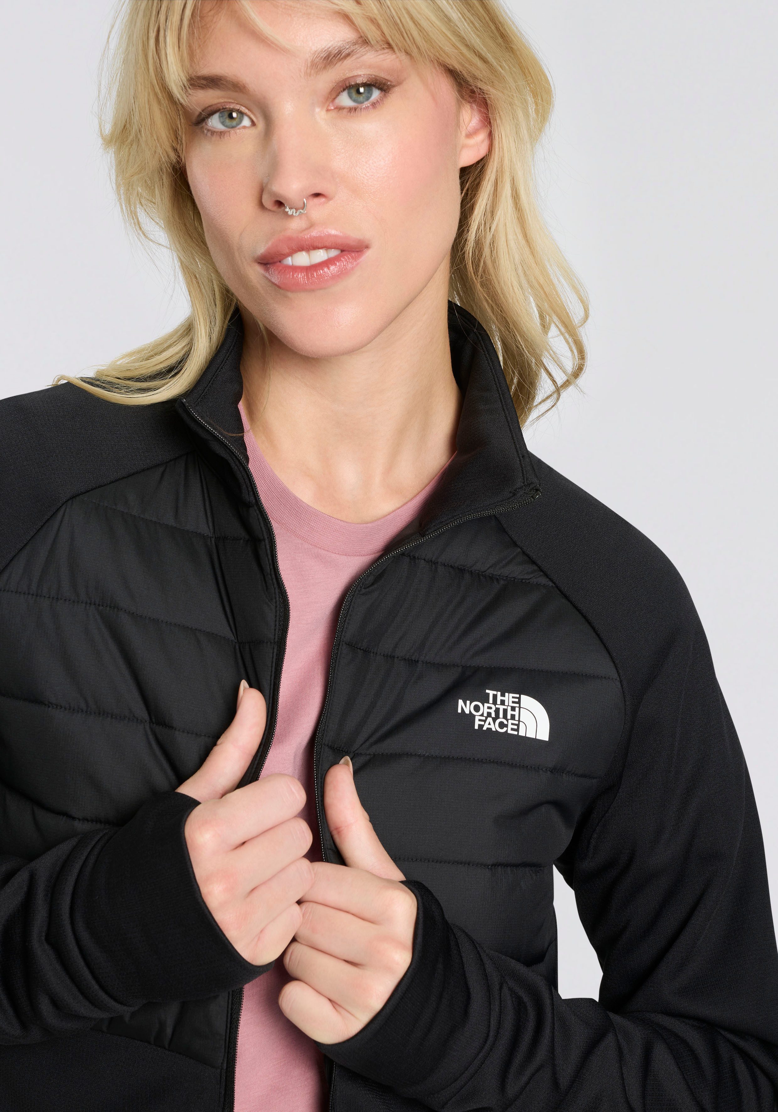 The North Face Fleecejacke W REAXION 2.0 HYBRID JACKET für kühle Temperaturen, aus Polyester, leichtes Material