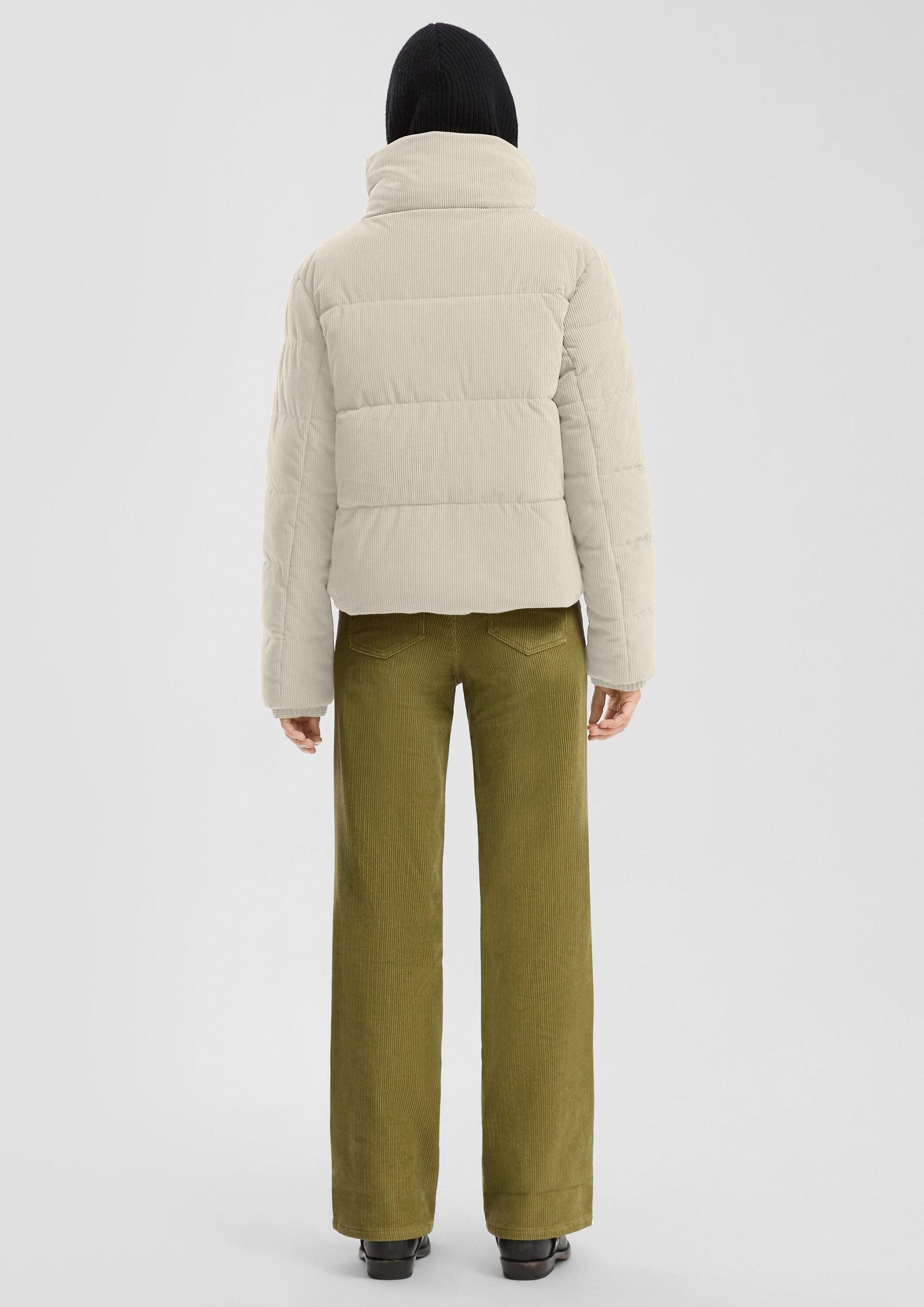 QS Winterjacke Outdoor-Jacke Wattierte Cordjacke