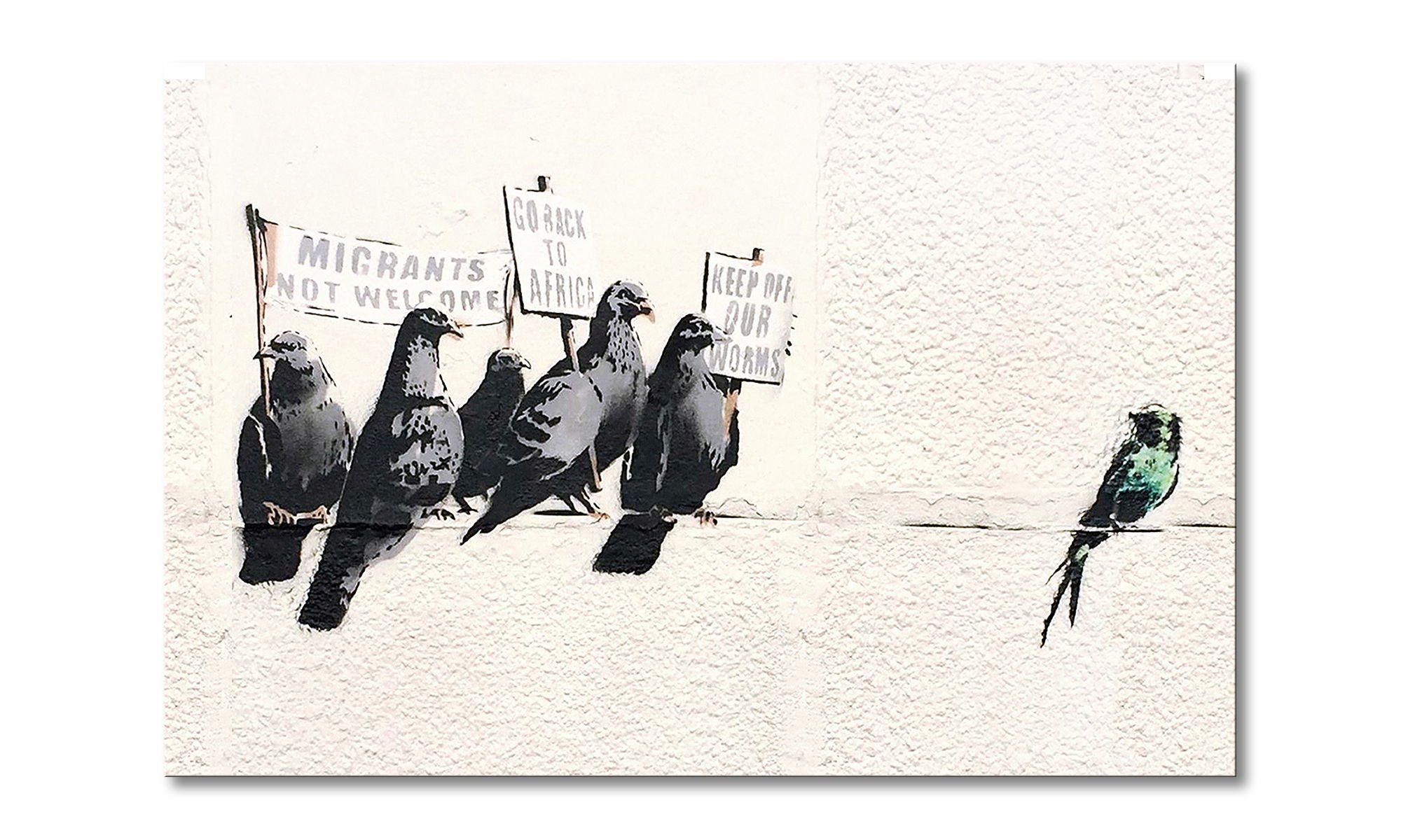 WandbilderXXL Leinwandbild Banksy No11, Streetart (1 St), Wandbild,in 6 Größen erhältlich