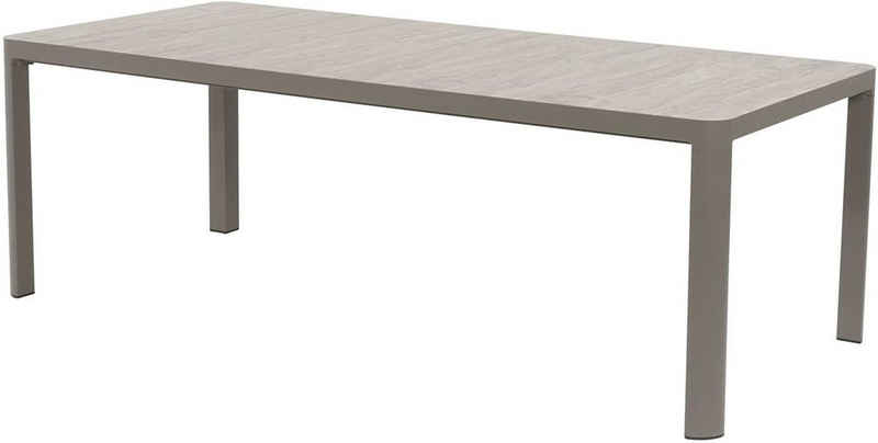 Lesli Living Gartentisch Tisch Gartentisch Tafel Castilla Pardo 220x100x74 cm beige Keramik Tischplatte