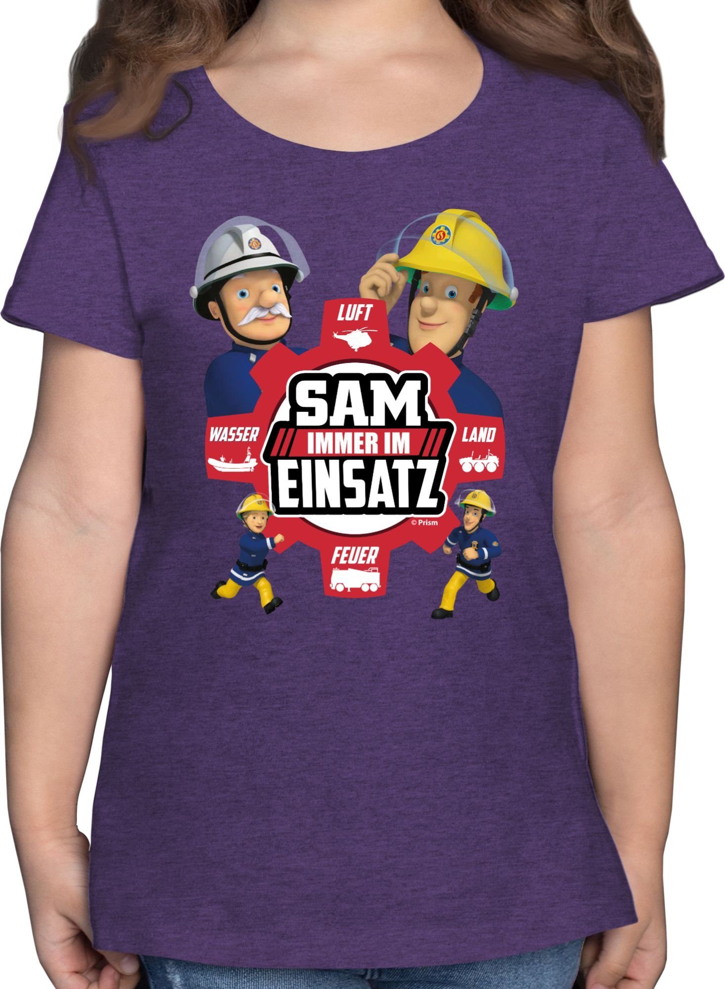 Shirtracer T-Shirt »Sam - Immer im Einsatz - rot - Feuerwehrmann Sam  Mädchen - Mädchen Kinder T-Shirt« online kaufen | OTTO