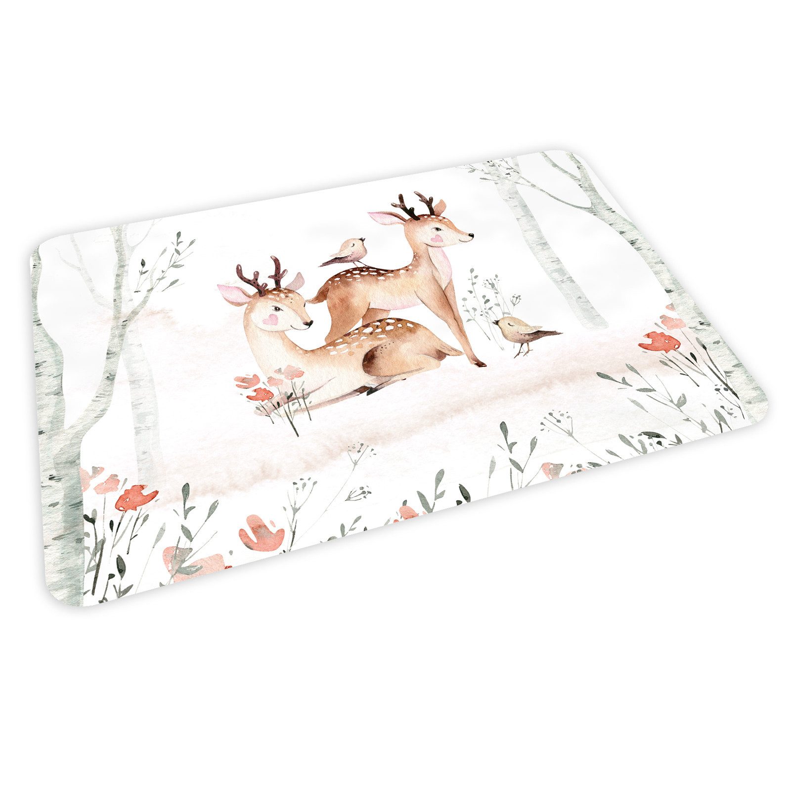 nikima Platzset stabiles Vinyl Tischset Rehe Kinder Platzset abwaschbar, (1 günstig online kaufen