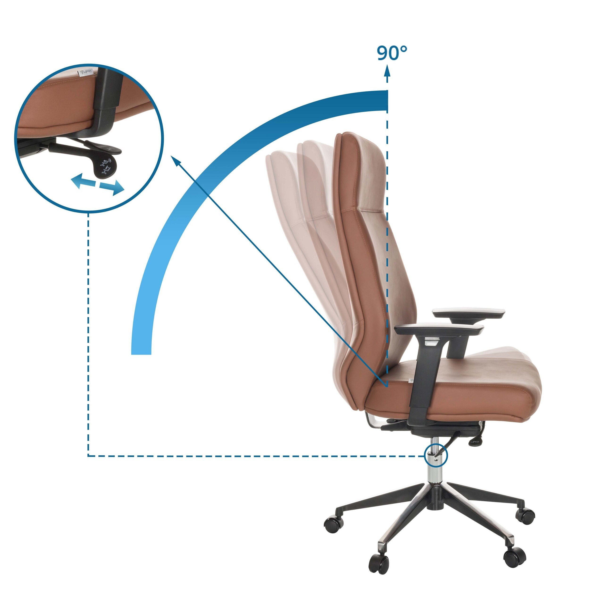 hjh OFFICE Chefsessel Profi Chefsessel Vitoro Eco Kunstleder, Drehstuhl Bürostuhl ergonomisch