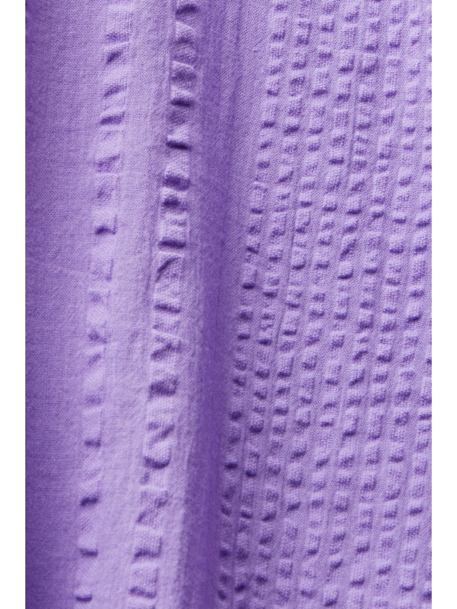 aus edc Baumwolle Esprit Minikleid by strukturierter PURPLE Kleid