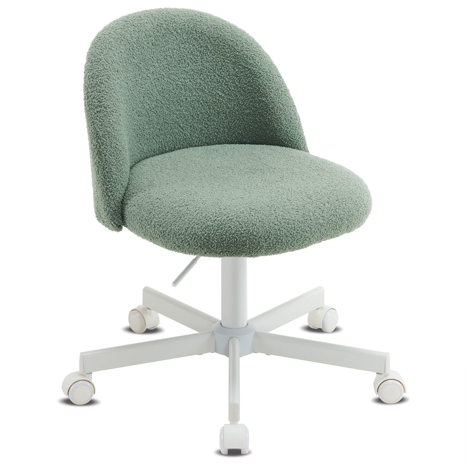 VINGLI Bürostuhl mit Rollen, Schminktisch Stuhl, Höhenverstellbar, Teddysto günstig online kaufen