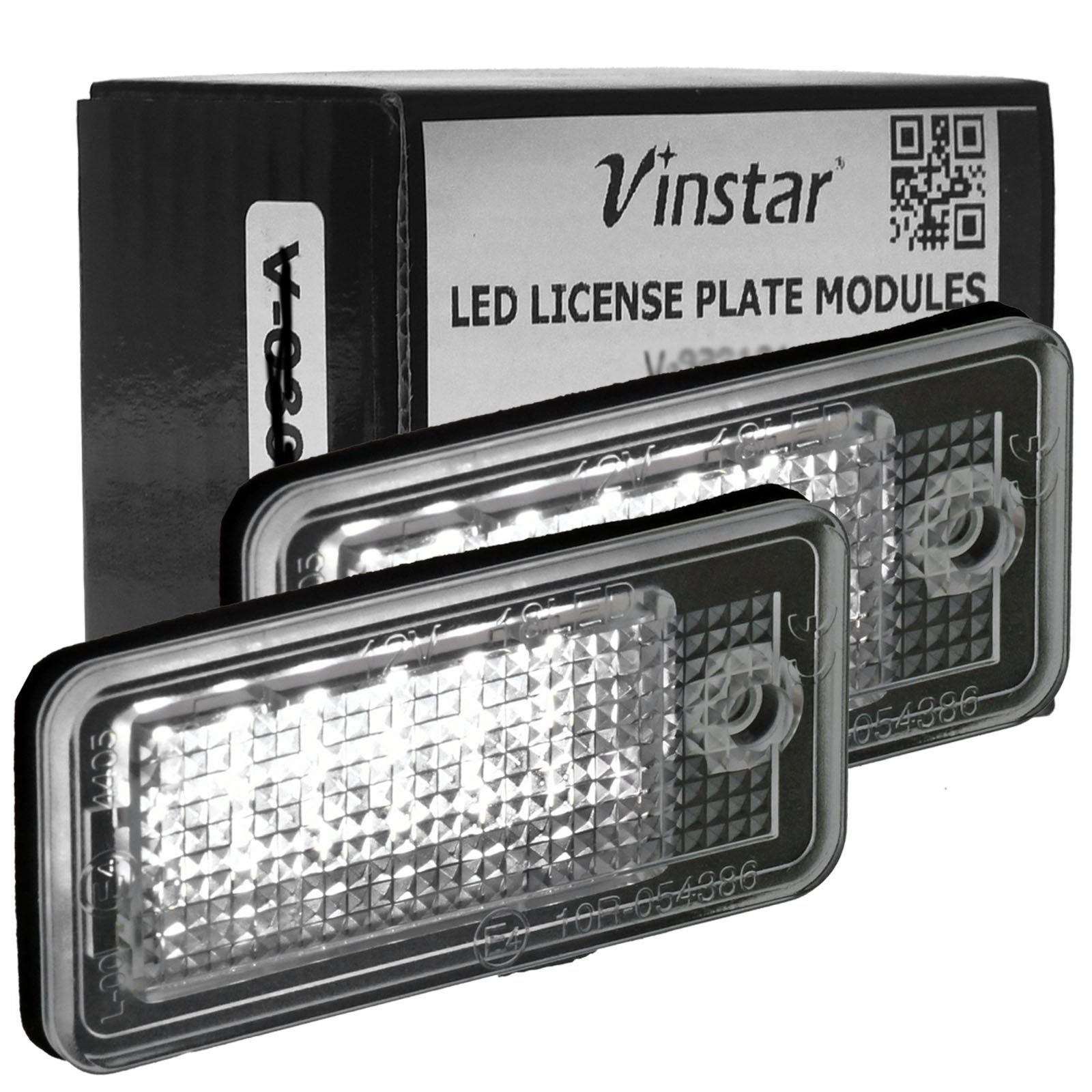 Vinstar KFZ-Ersatzleuchte LED Kennzeichenbeleuchtung E-geprüft für AUDI, kompatibel mit: AUDI A3 8P A4 B6 B7 A5 8F A6 4F A8 D4 Q7 4L