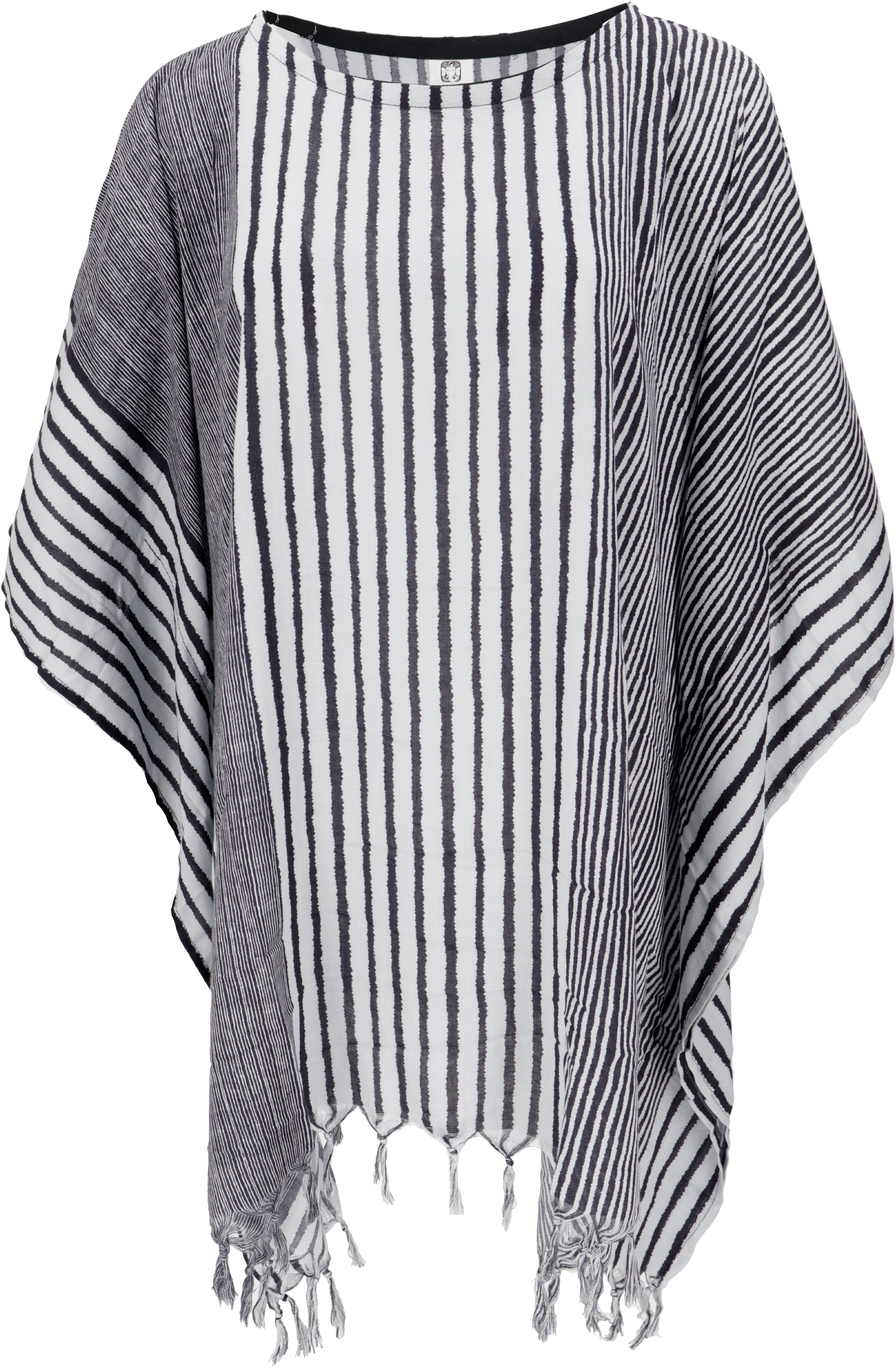 Guru-Shop Longbluse Kaftan, Ibiza-Style Tunika, gestreifter.. günstig online kaufen