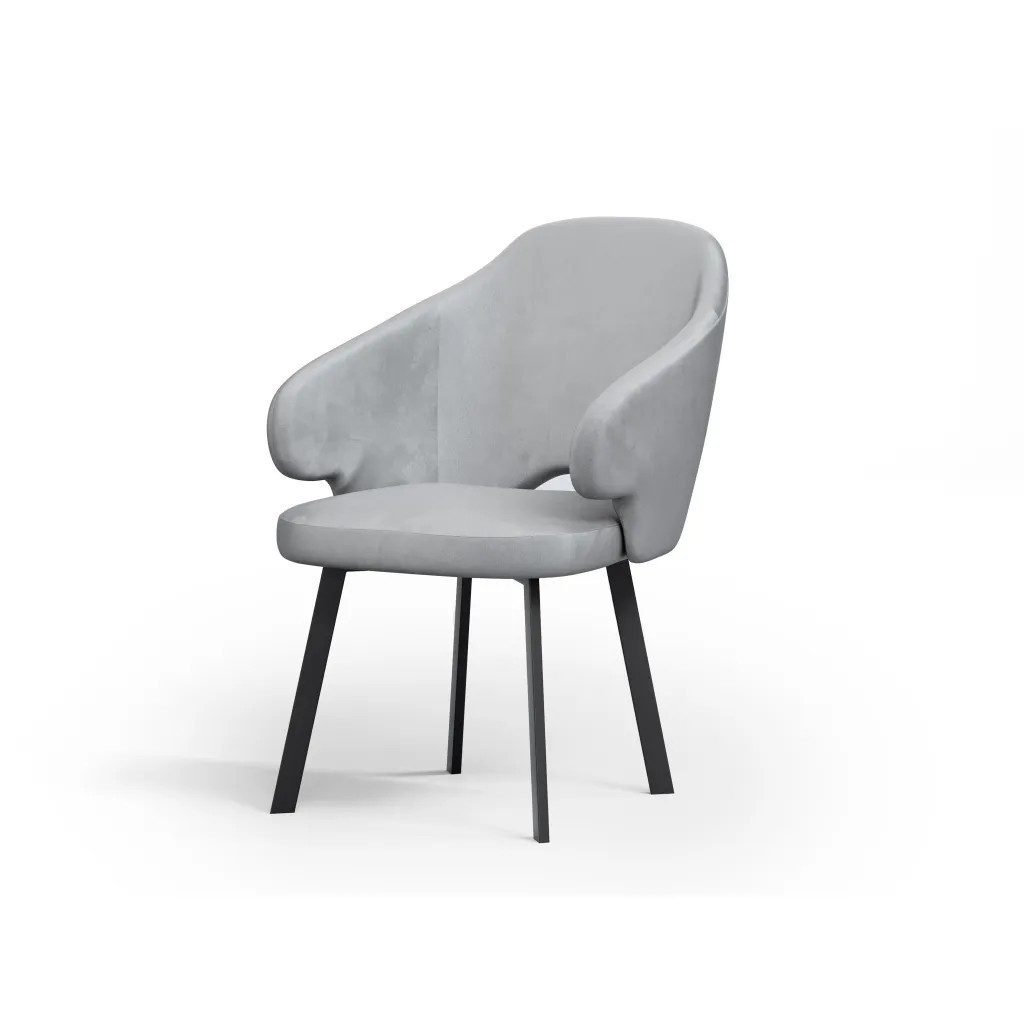 Muffo Stuhl MARGARET (1 St), Sitz gepolstert, Beine aus Metall