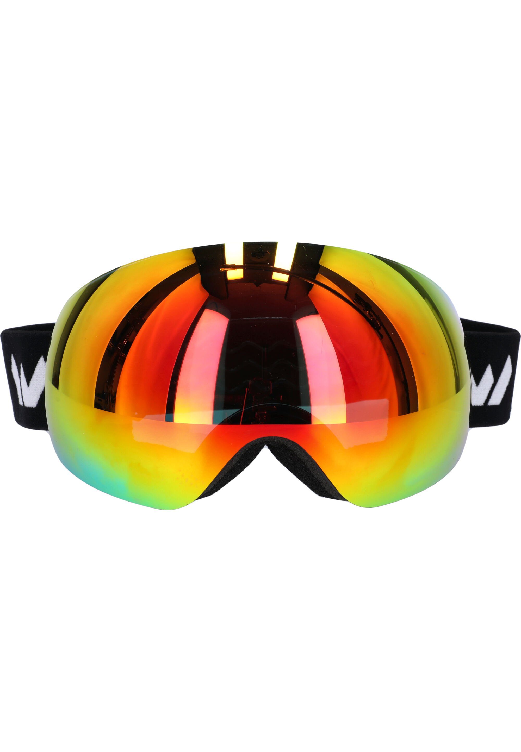 Skibrille WS6100, Anti-Fog-Beschichtung schwarz-gelb WHISTLER mit praktischer