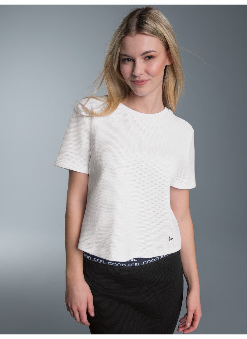 T-Shirt TRIGEMA Cropped Oversized T-Shirt in Waffeloptik