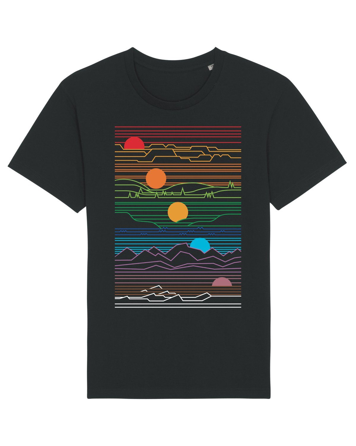 And (1-tlg) Print-Shirt Apparel Sun antrazit wat? Moon