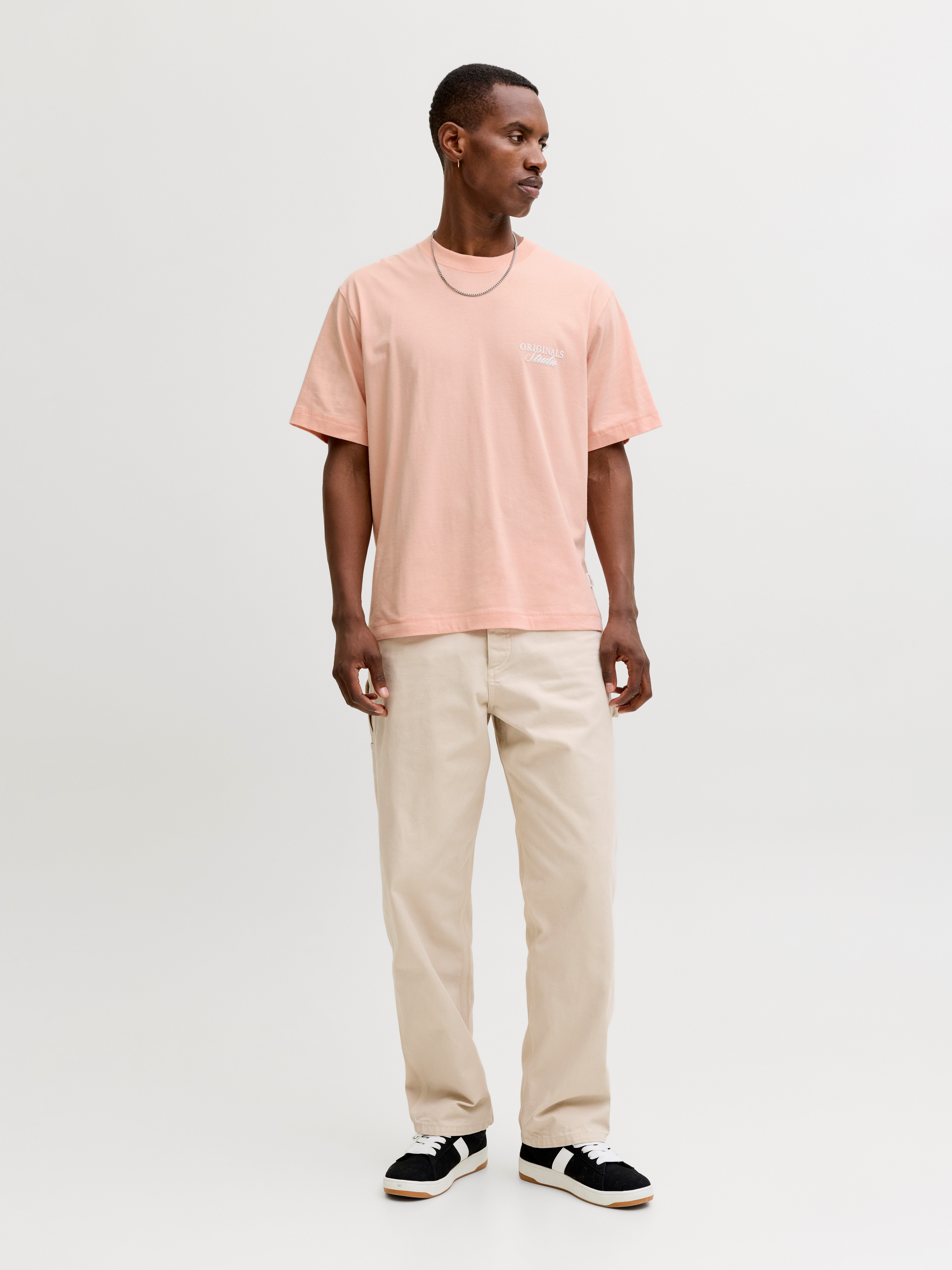 Jack & Jones Rundhalsshirt JORNORREBRO TYPO TEE SS CREW NECK NOOS Baumwolle, relaxed fit