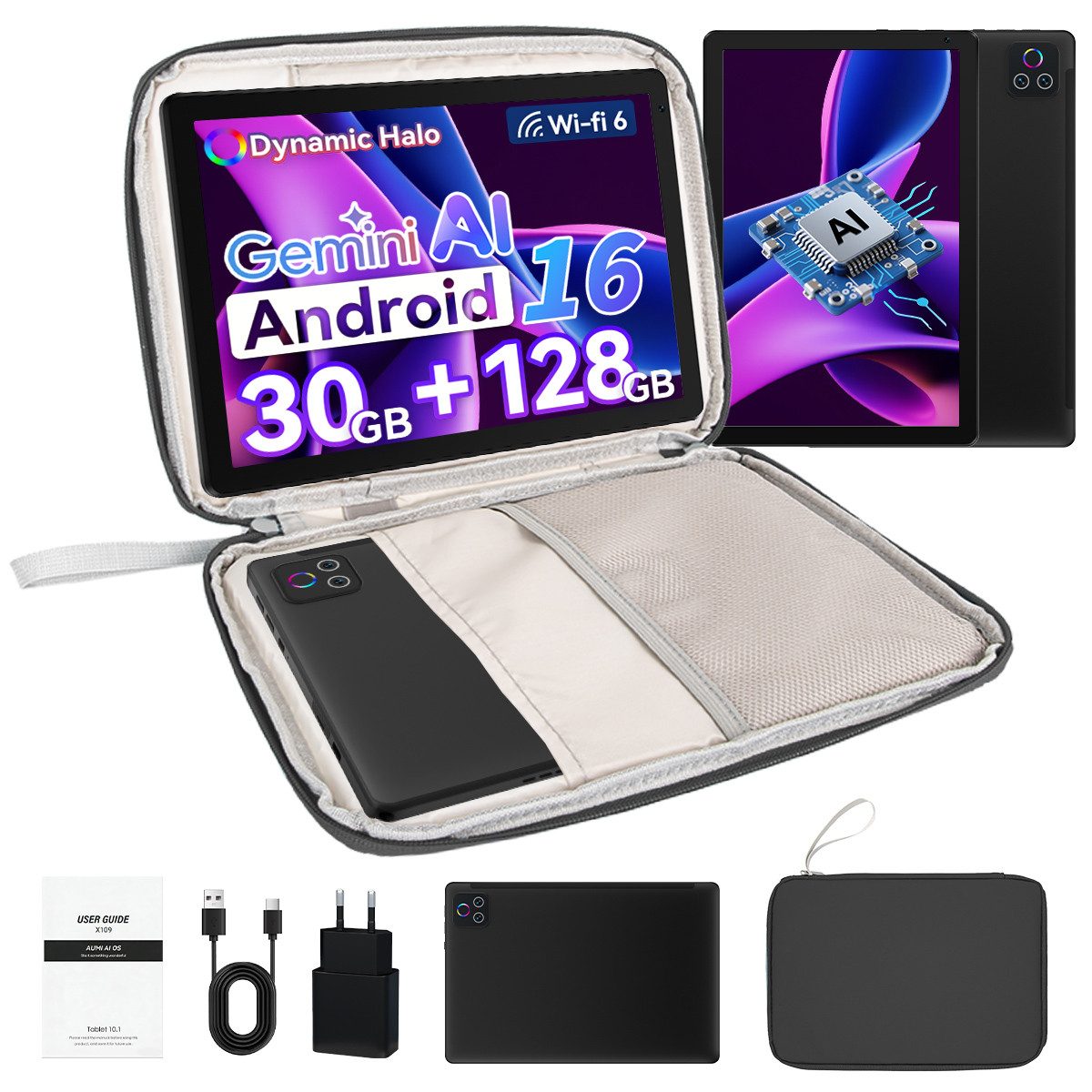 BUFO 10,1 Zoll, Octa-Core 4GB/6GB RAM+128GB, 1280x800 IPS HD, Android 15/16 Tablet (10", 128 GB, Android 16, WiFi 6)