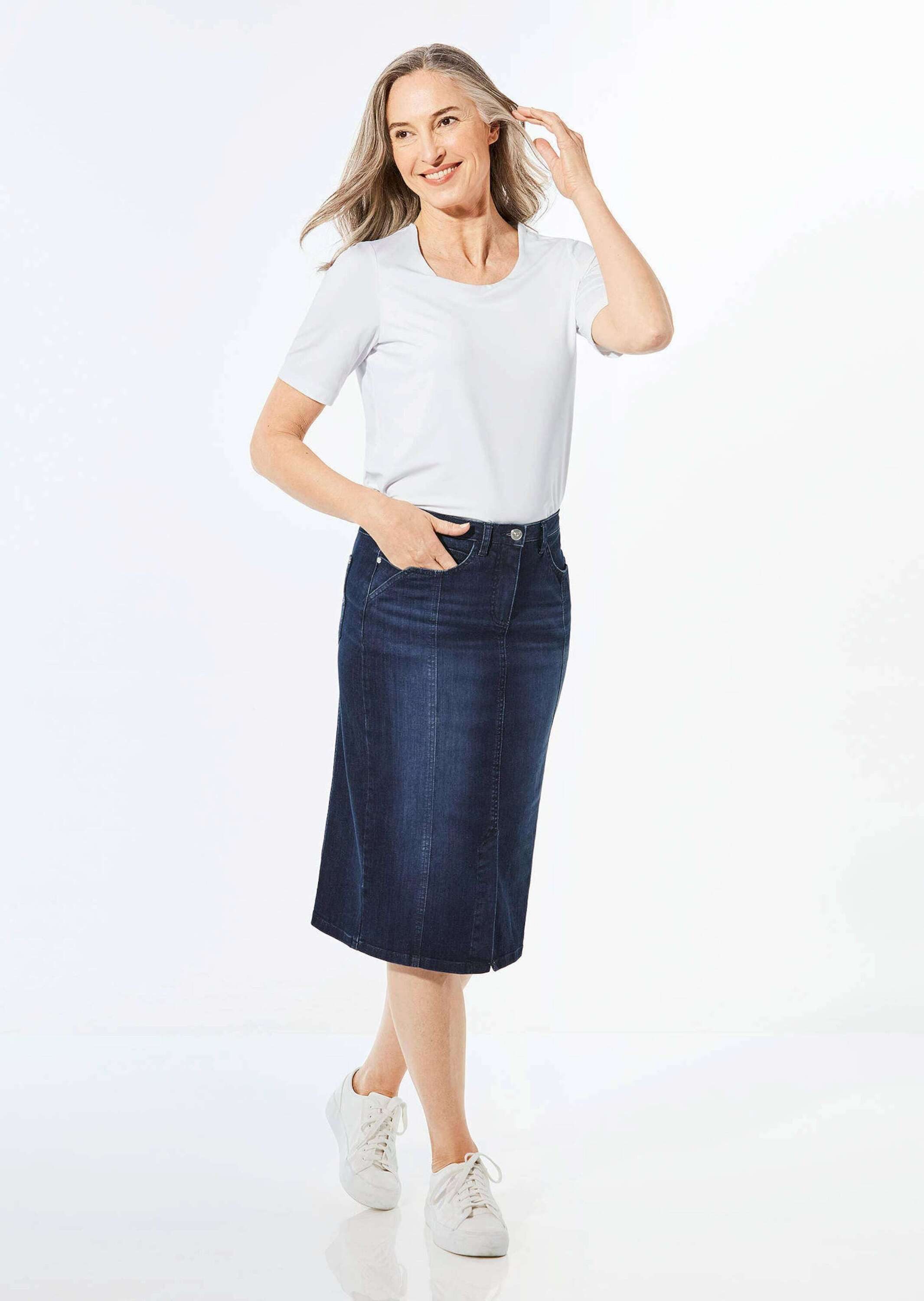 GOLDNER Jeansrock Jeansrock im 5-Pocket-Stil günstig online kaufen