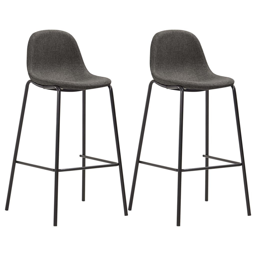 Barhocker Barhocker 2 Stk. Dunkelgrau Stoff